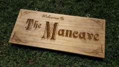 Mancave sign - Old Baltic Stain. Indoor Pine