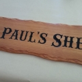 Personalised man cave sign for paul's shed