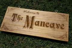 Mancave sign - Old Baltic Stain. Indoor Pine