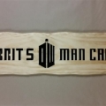 Personalised man cave sign for a fan of doctor who.  Rustic edge style, NZ Pine, indoor finish (Wattyl)