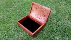 Stringybark Burl Dome Lid open