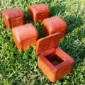 small wooden boxes tiny redgum with lid open