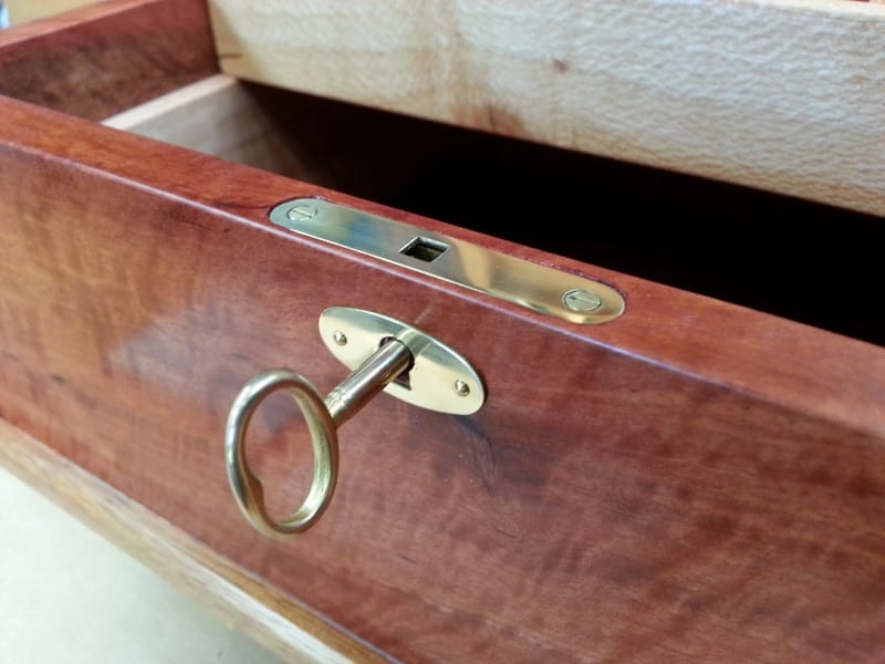 Hardwood Jewellery Box Brass Lock