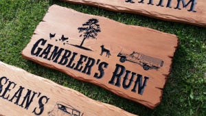 Custom Wood Sign Rustic with engraved pictures