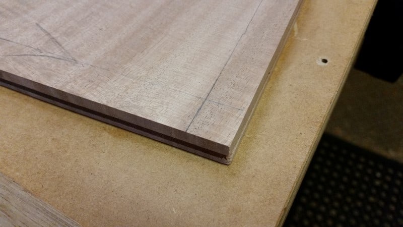 marking lines for the raised panel lid