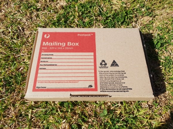 environmentally friendly packaging, cedar shavings soap holder pack cardboard mailing box closed