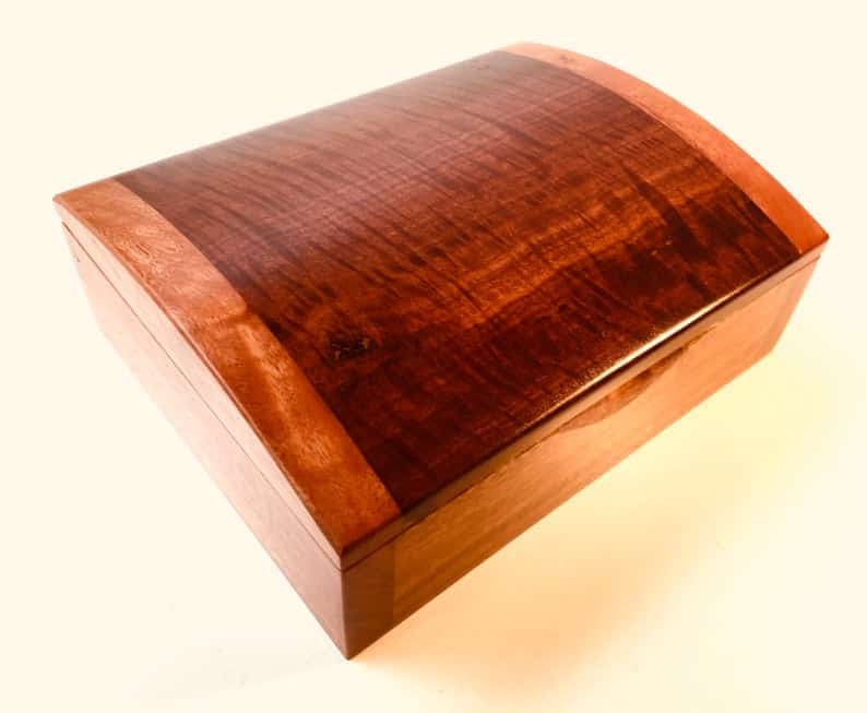 Red Gum Box with dome shaped lid