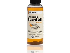 Chopping Board Oil in an easy to use 100ml bottle orange