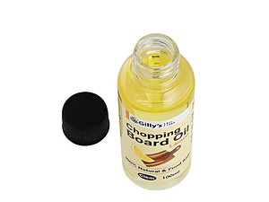 open bottle of chopping board oil lemon 100ml