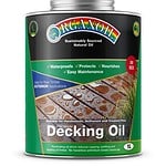 decking oil UV Red organoil brand in a 1 Litre can with screwtop lid